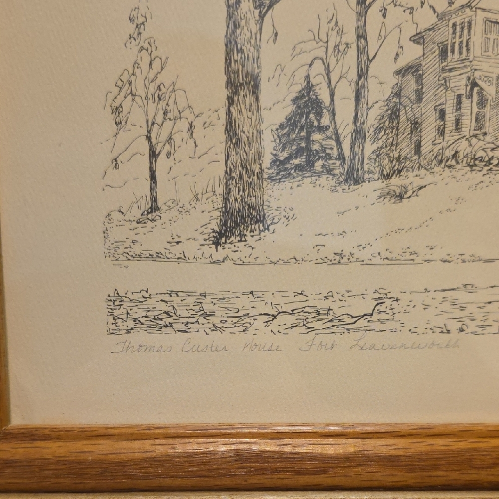 LIMITED EDITION  Framed House Sketch Art - Carolyn Witschonke 17 /250 - Picture 4 of 10